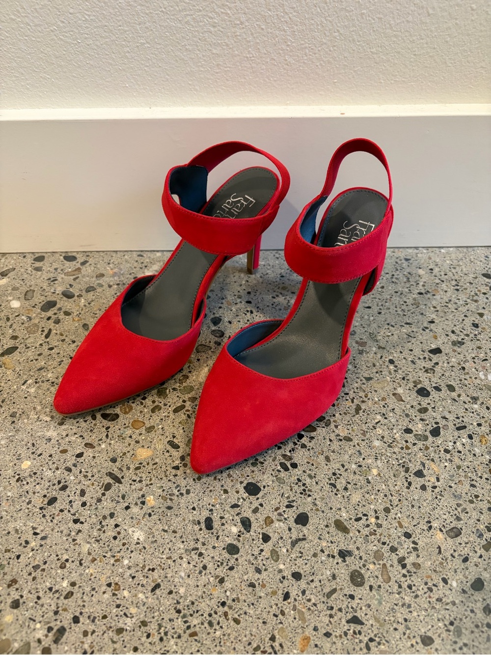 Franco Sarto Lima Elastic Strap Heels with Pointed Toe